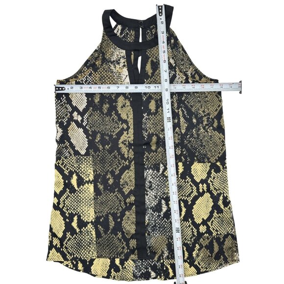 Kenneth Cole Size S Womens Sleeveless Snake Print Blouse With Keyhole Back - Picture 4 of 7